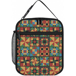 African American Quilt Inspired Lunch Bag Freedom Quilt Symbolic Patchwork