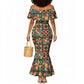 African American Quilt Inspired Mermaid Dress Freedom Quilt Symbolic Patchwork