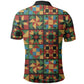 African American Quilt Inspired Polo Shirt Freedom Quilt Symbolic Patchwork