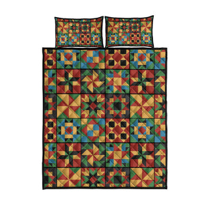 African American Quilt Inspired Quilt Bed Set Freedom Quilt Symbolic Patchwork