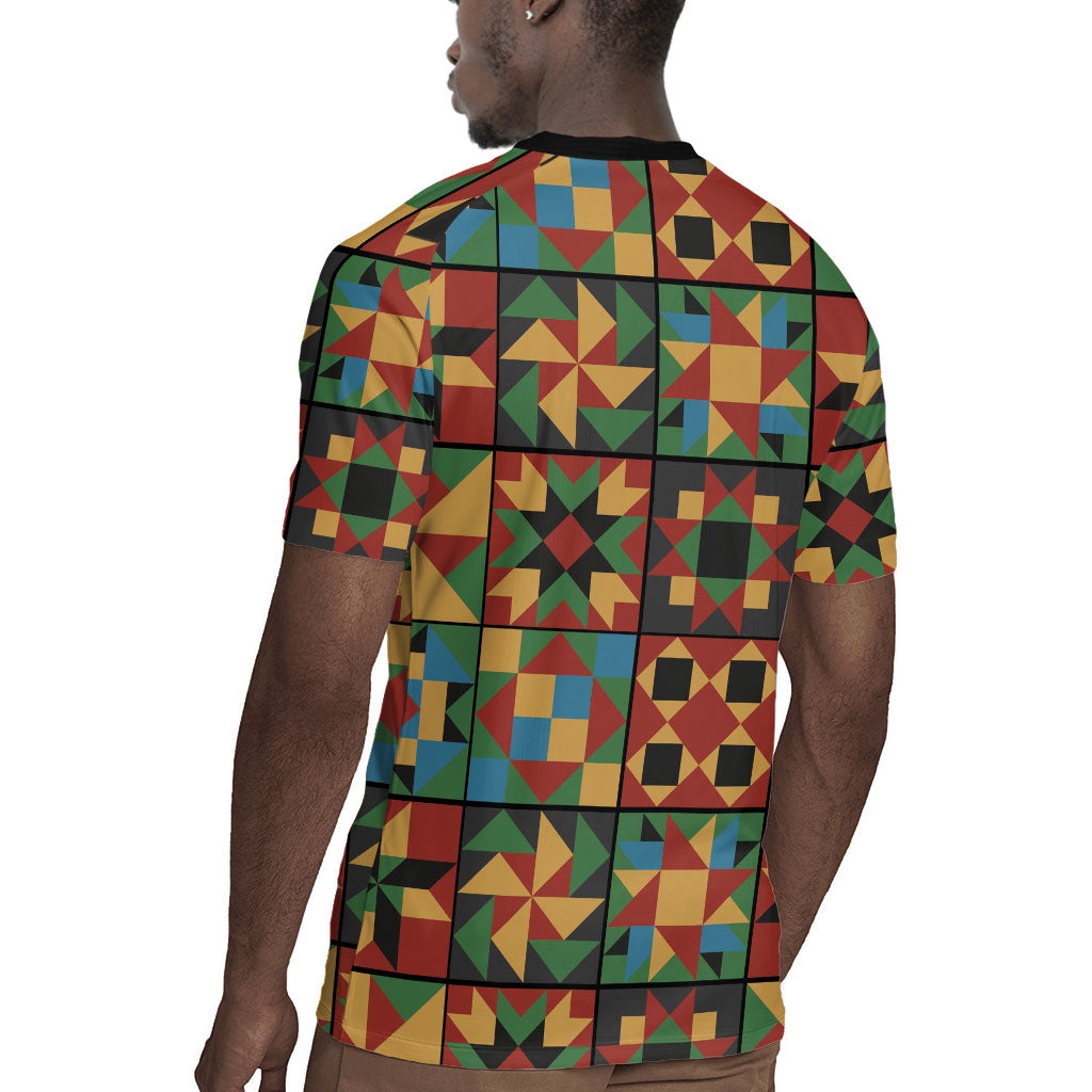 African American Quilt Inspired Rugby Jersey Freedom Quilt Symbolic Patchwork