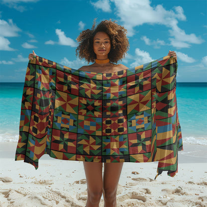 African American Quilt Inspired Sarong Freedom Quilt Symbolic Patchwork