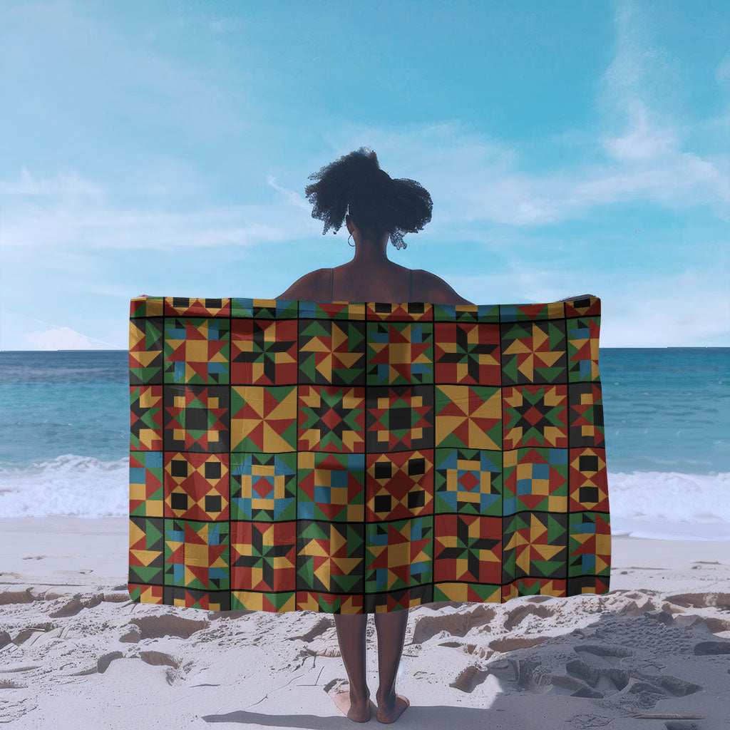 African American Quilt Inspired Sarong Freedom Quilt Symbolic Patchwork