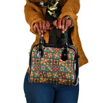 African American Quilt Inspired Shoulder Handbag Freedom Quilt Symbolic Patchwork