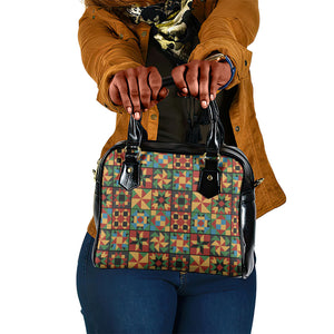 African American Quilt Inspired Shoulder Handbag Freedom Quilt Symbolic Patchwork