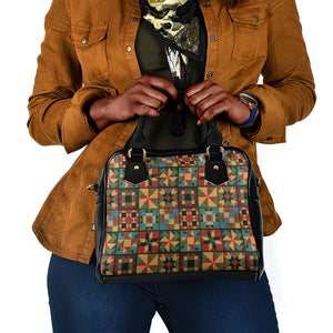 African American Quilt Inspired Shoulder Handbag Freedom Quilt Symbolic Patchwork