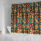 African American Quilt Inspired Shower Curtain Freedom Quilt Symbolic Patchwork