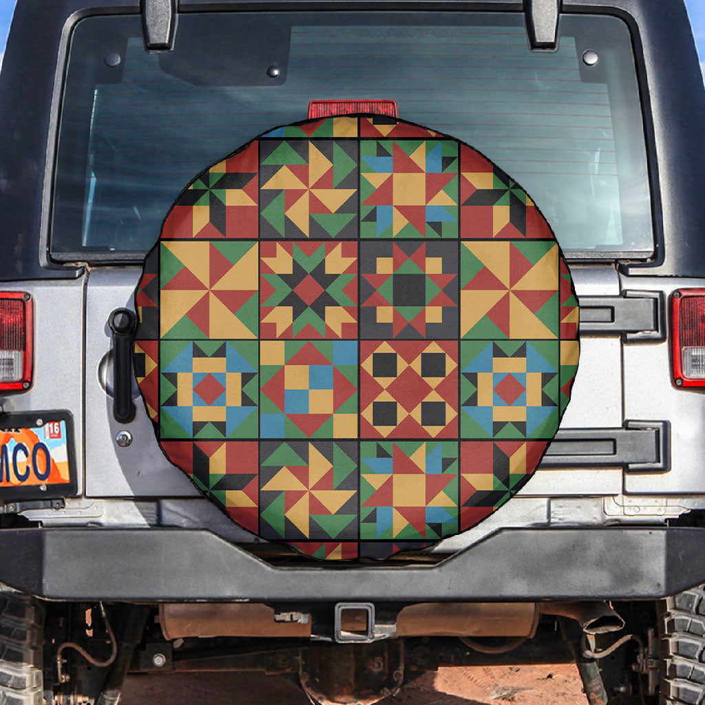 African American Quilt Inspired Spare Tire Cover Freedom Quilt Symbolic Patchwork