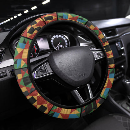 African American Quilt Inspired Steering Wheel Cover Freedom Quilt Symbolic Patchwork
