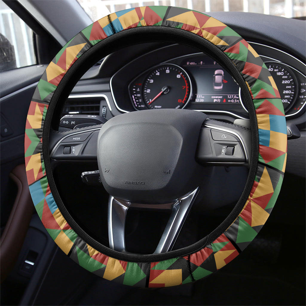 African American Quilt Inspired Steering Wheel Cover Freedom Quilt Symbolic Patchwork