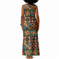 African American Quilt Inspired Tank Maxi Dress Freedom Quilt Symbolic Patchwork