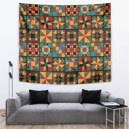 African American Quilt Inspired Tapestry Freedom Quilt Symbolic Patchwork