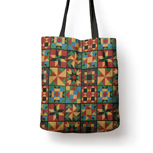 African American Quilt Inspired Tote Bag Freedom Quilt Symbolic Patchwork