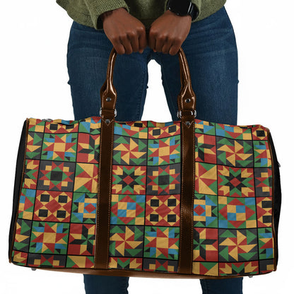 African American Quilt Inspired Travel Bag Freedom Quilt Symbolic Patchwork