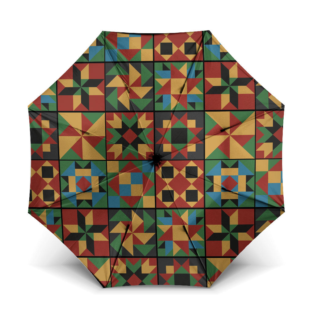 African American Quilt Inspired Umbrella Freedom Quilt Symbolic Patchwork