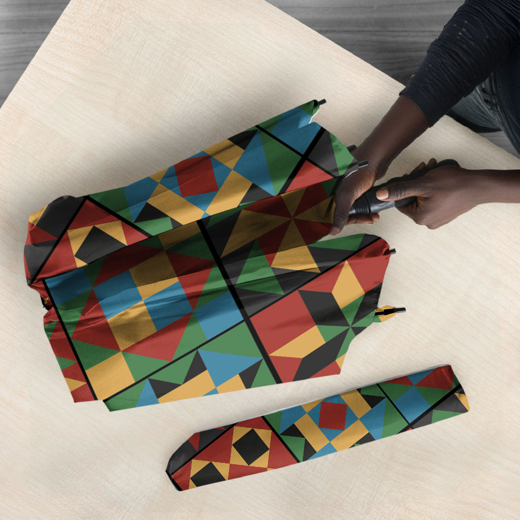 African American Quilt Inspired Umbrella Freedom Quilt Symbolic Patchwork