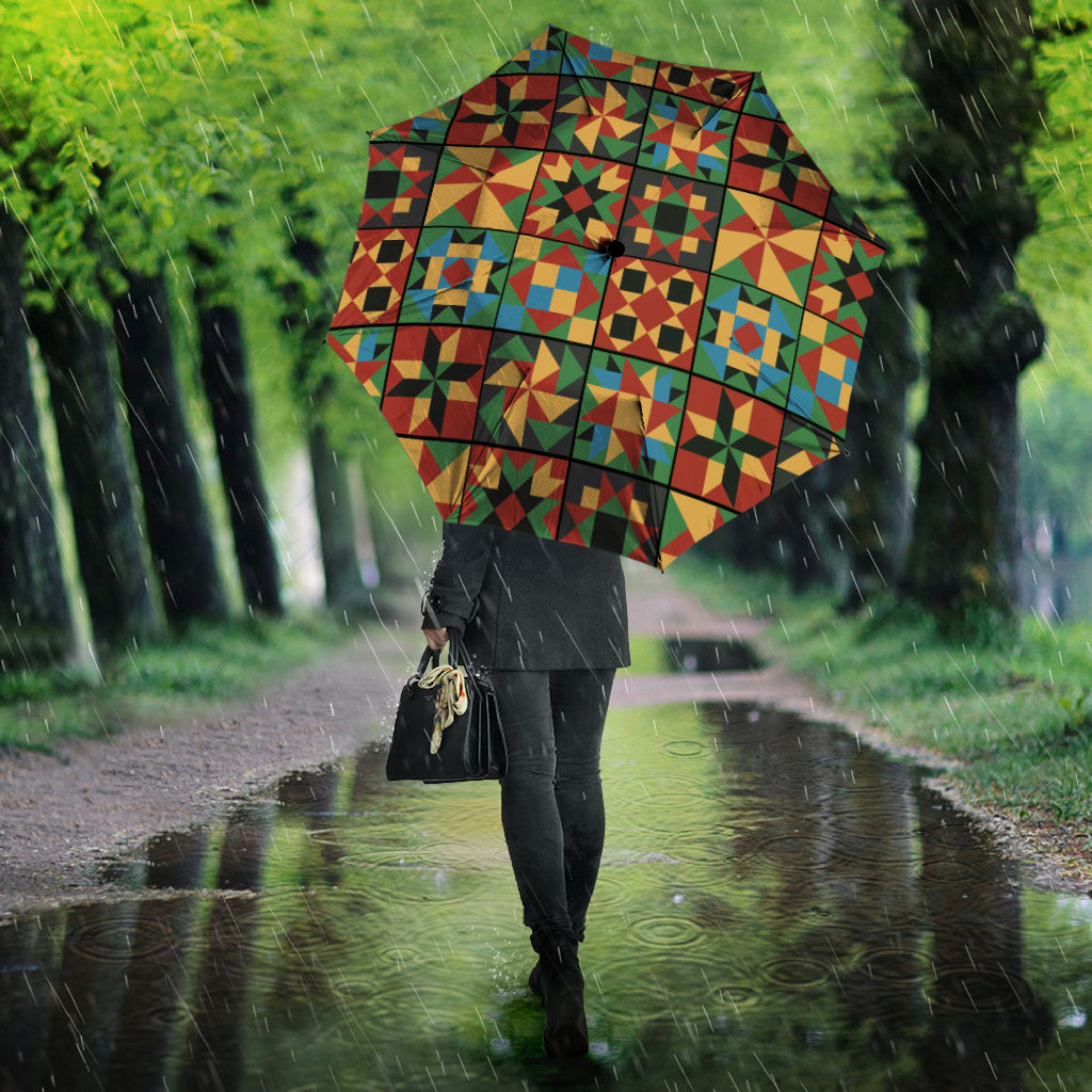 African American Quilt Inspired Umbrella Freedom Quilt Symbolic Patchwork