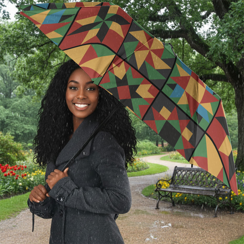 African American Quilt Inspired Umbrella Freedom Quilt Symbolic Patchwork