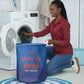 Afro-Haitians World Football 2026 Laundry Basket Haiti est de Retour Blue Voodoo Veve Spirits - African Pride
