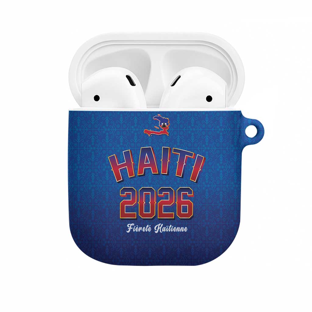 Afro-Haitians World Football 2026 AirPods Case Haiti est de Retour Blue Voodoo Veve Spirits