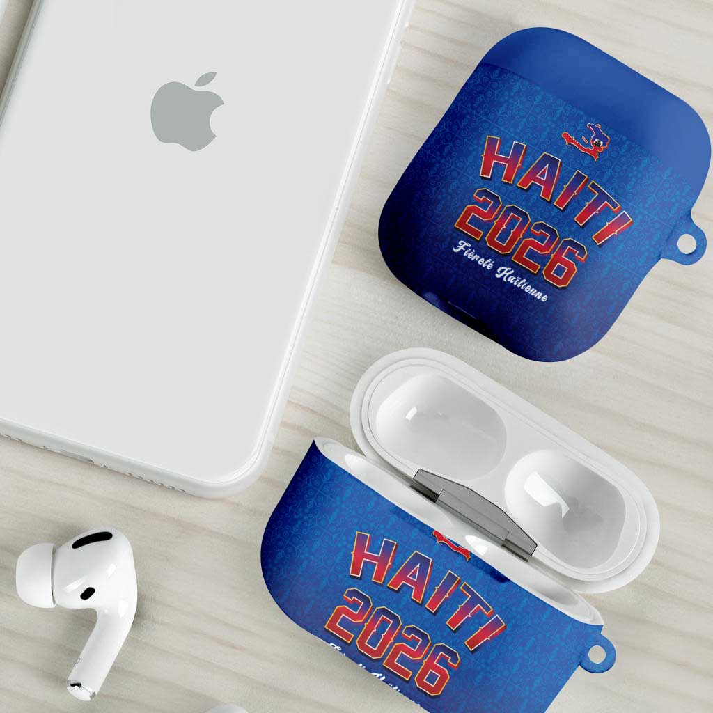 Afro-Haitians World Football 2026 AirPods Case Haiti est de Retour Blue Voodoo Veve Spirits