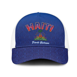 Afro-Haitians World Football 2026 Baseball Net Cap Haiti est de Retour Blue Voodoo Veve Spirits - African Pride
