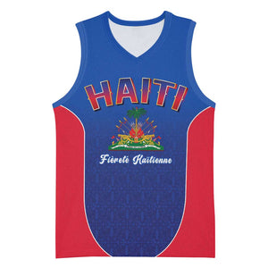 Afro-Haitians World Football 2026 Basketball Jersey Haiti est de Retour Blue Voodoo Veve Spirits - African Pride
