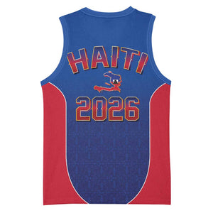 Afro-Haitians World Football 2026 Basketball Jersey Haiti est de Retour Blue Voodoo Veve Spirits - African Pride