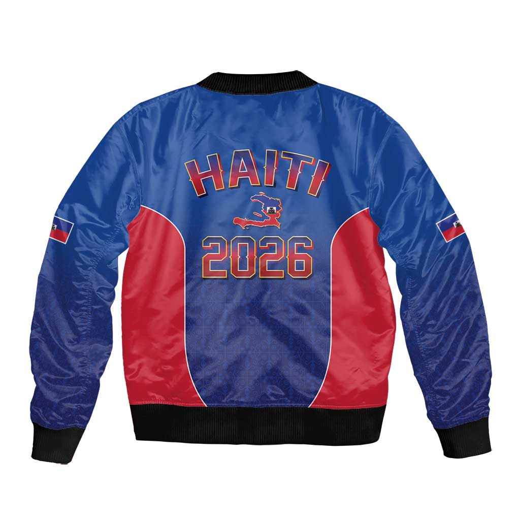 Afro-Haitians World Football 2026 Bomber Jacket Haiti est de Retour Blue Voodoo Veve Spirits - African Pride