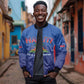 Afro-Haitians World Football 2026 Bomber Jacket Haiti est de Retour Blue Voodoo Veve Spirits - African Pride