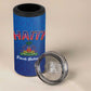 Afro-Haitians World Football 2026 4 in 1 Can Cooler Tumbler Haiti est de Retour Blue Voodoo Veve Spirits - African Pride