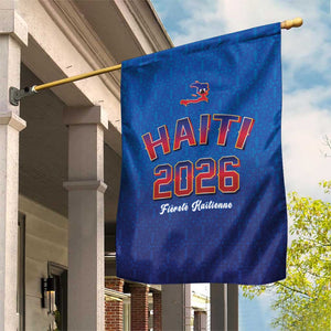 Afro-Haitians World Football 2026 Garden Flag Haiti est de Retour Blue Voodoo Veve Spirits - African Pride