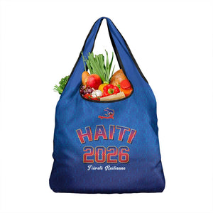 Afro-Haitians World Football 2026 Grocery Bag Haiti est de Retour Blue Voodoo Veve Spirits - African Pride