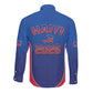 Afro-Haitians World Football 2026 Long Sleeve Button Shirt Haiti est de Retour Blue Voodoo Veve Spirits - African Pride