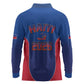 Afro-Haitians World Football 2026 Long Sleeve Polo Shirt Haiti est de Retour Blue Voodoo Veve Spirits - African Pride