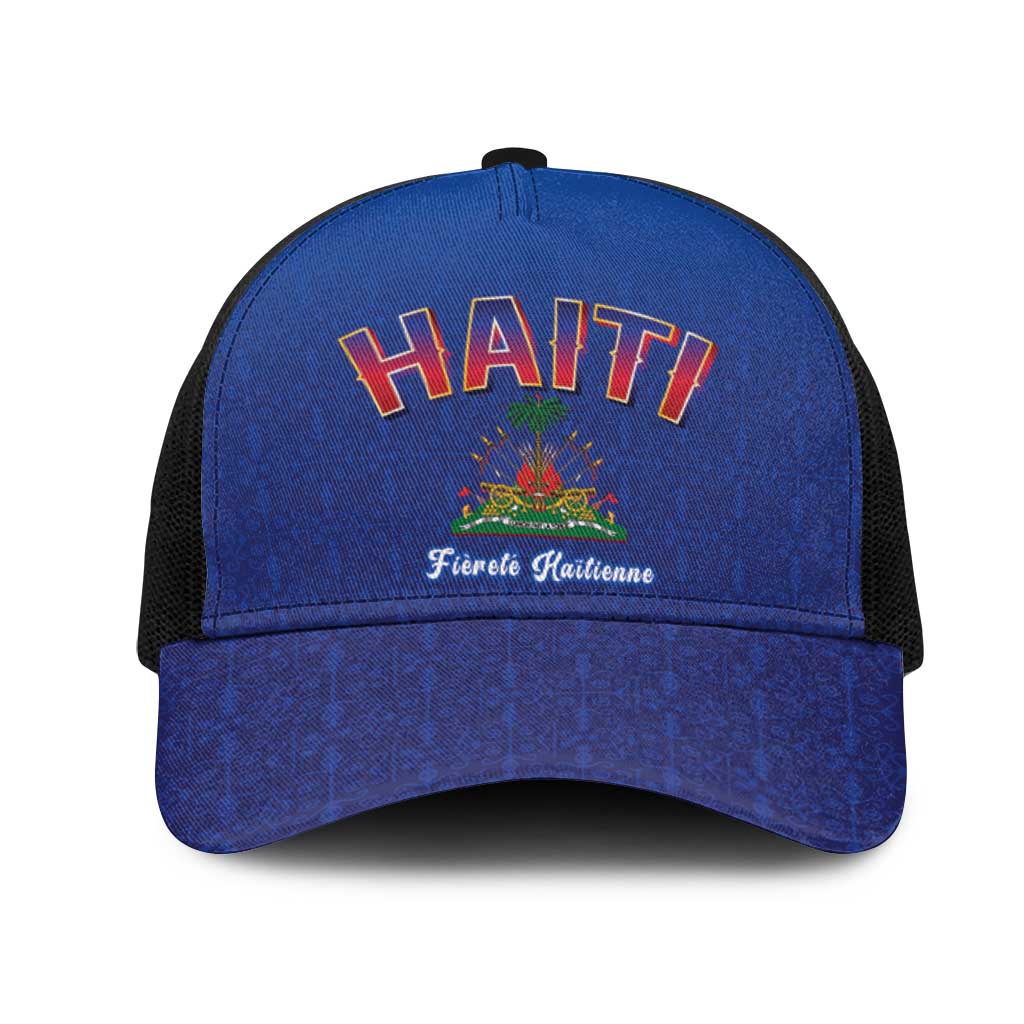 Afro-Haitians World Football 2026 Mesh Trucker Cap Haiti est de Retour Blue Voodoo Veve Spirits - African Pride