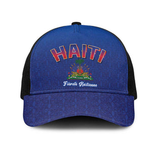 Afro-Haitians World Football 2026 Mesh Trucker Cap Haiti est de Retour Blue Voodoo Veve Spirits - African Pride