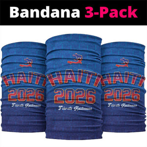 Afro-Haitians World Football 2026 Neck Gaiter Haiti est de Retour Blue Voodoo Veve Spirits - African Pride