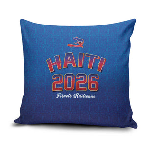 Afro-Haitians World Football 2026 Pillow Cover Haiti est de Retour Blue Voodoo Veve Spirits