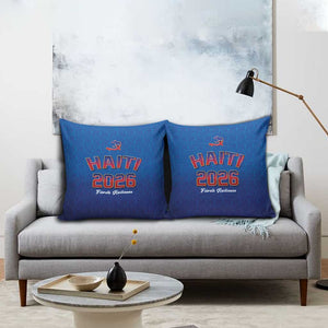 Afro-Haitians World Football 2026 Pillow Cover Haiti est de Retour Blue Voodoo Veve Spirits
