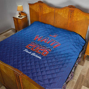 Afro-Haitians World Football 2026 Quilt Haiti est de Retour Blue Voodoo Veve Spirits - African Pride