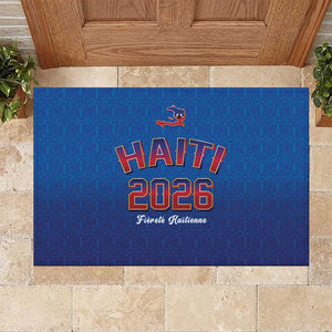 Afro-Haitians World Football 2026 Rubber Doormat Haiti est de Retour Blue Voodoo Veve Spirits - African Pride