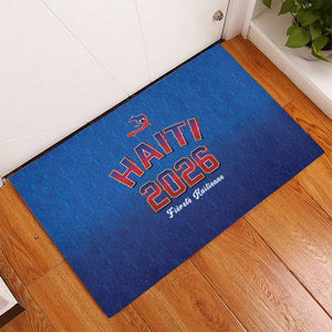 Afro-Haitians World Football 2026 Rubber Doormat Haiti est de Retour Blue Voodoo Veve Spirits - African Pride