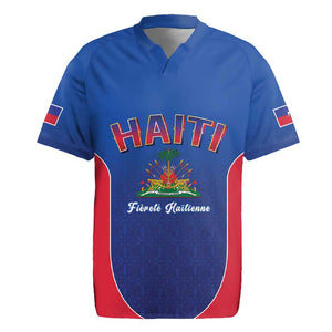 Afro-Haitians World Football 2026 Rugby Jersey Haiti est de Retour Blue Voodoo Veve Spirits LT9