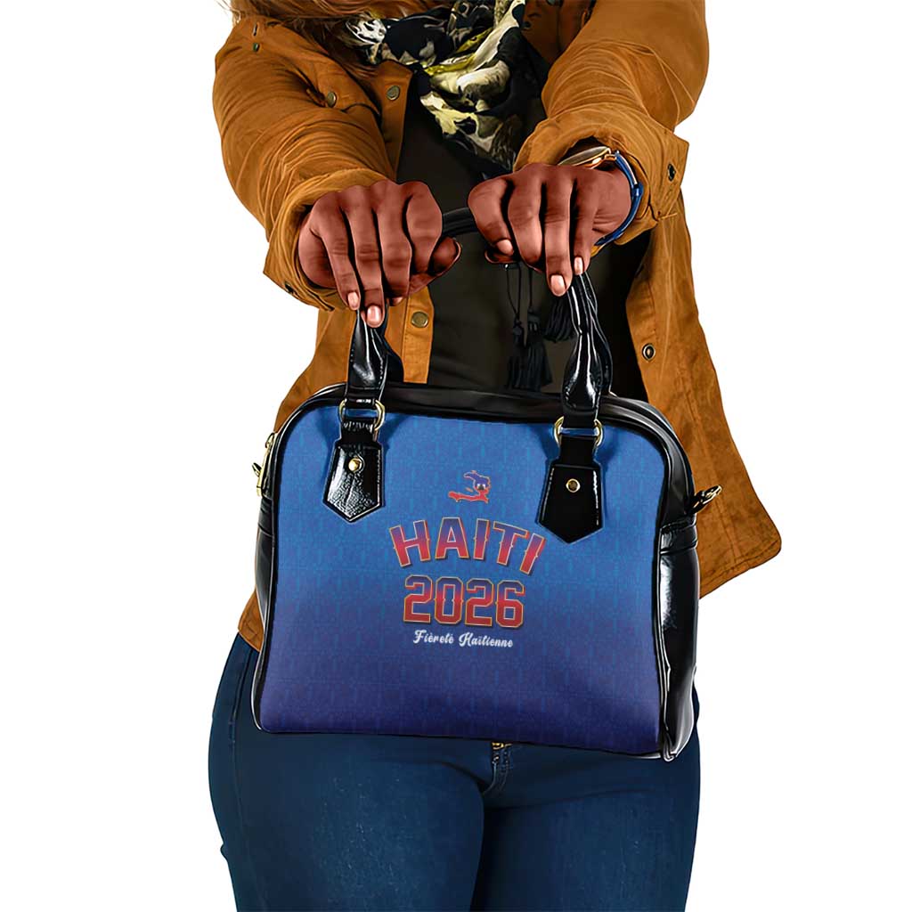 Afro-Haitians World Football 2026 Shoulder Handbag Haiti est de Retour Blue Voodoo Veve Spirits - African Pride