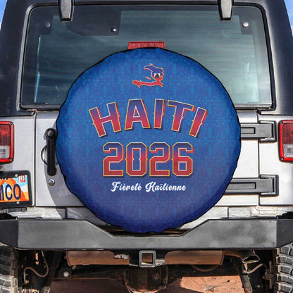 Afro-Haitians World Football 2026 Spare Tire Cover Haiti est de Retour Blue Voodoo Veve Spirits - African Pride