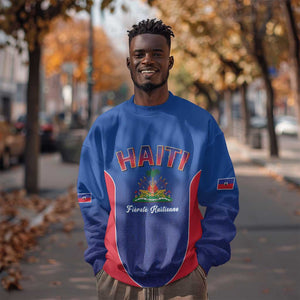 Afro-Haitians World Football 2026 Sweatshirt Haiti est de Retour Blue Voodoo Veve Spirits - African Pride