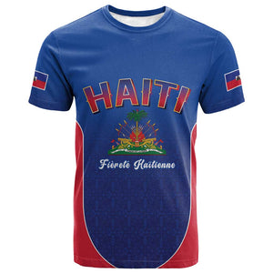 Afro-Haitians World Football 2026 T shirt Haiti est de Retour Blue Voodoo Veve Spirits LT9