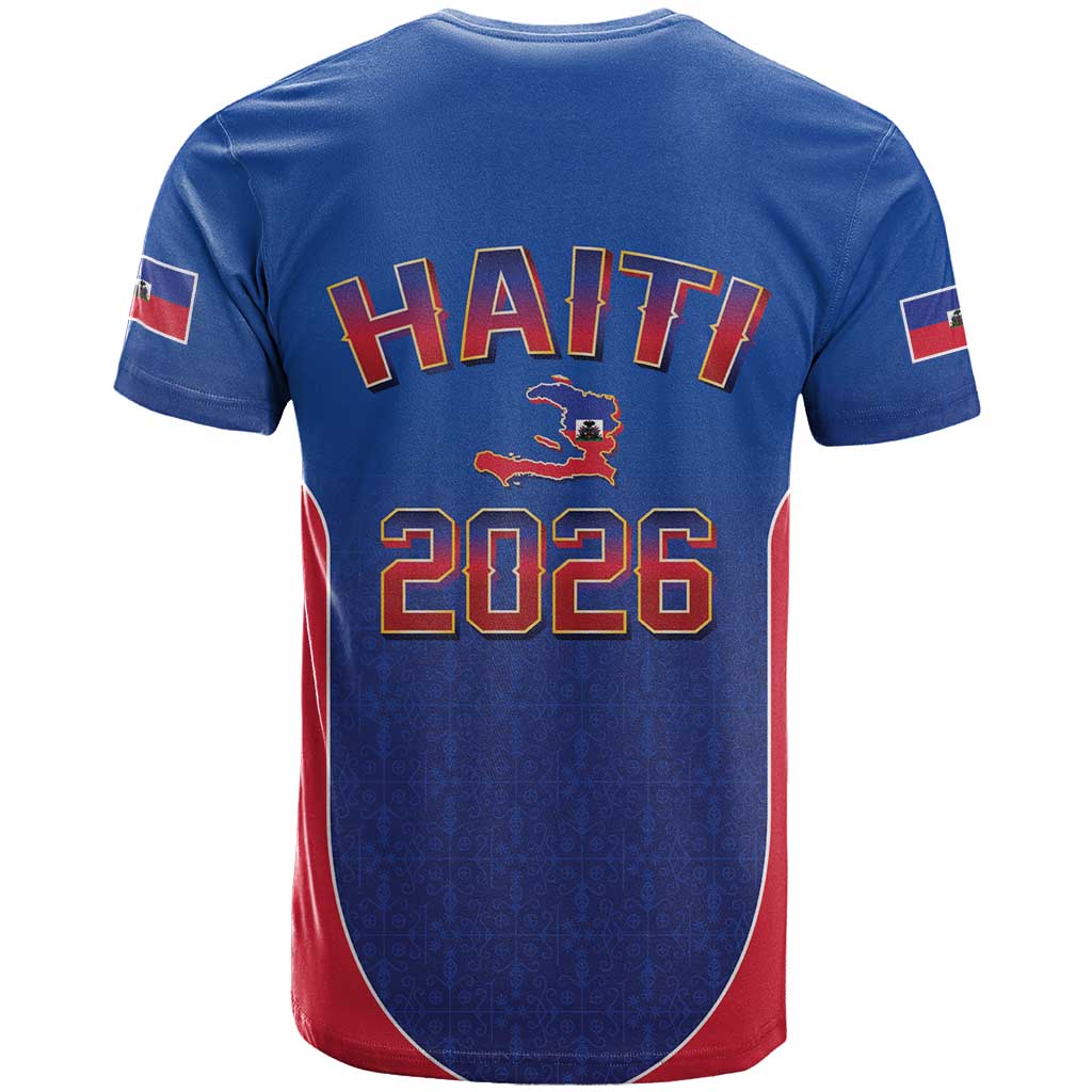Afro-Haitians World Football 2026 T shirt Haiti est de Retour Blue Voodoo Veve Spirits LT9