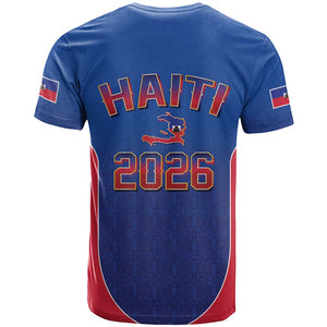 Afro-Haitians World Football 2026 T shirt Haiti est de Retour Blue Voodoo Veve Spirits LT9